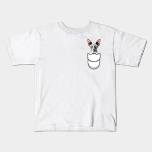 Funny Sphynx Pocket Cat Kids T-Shirt